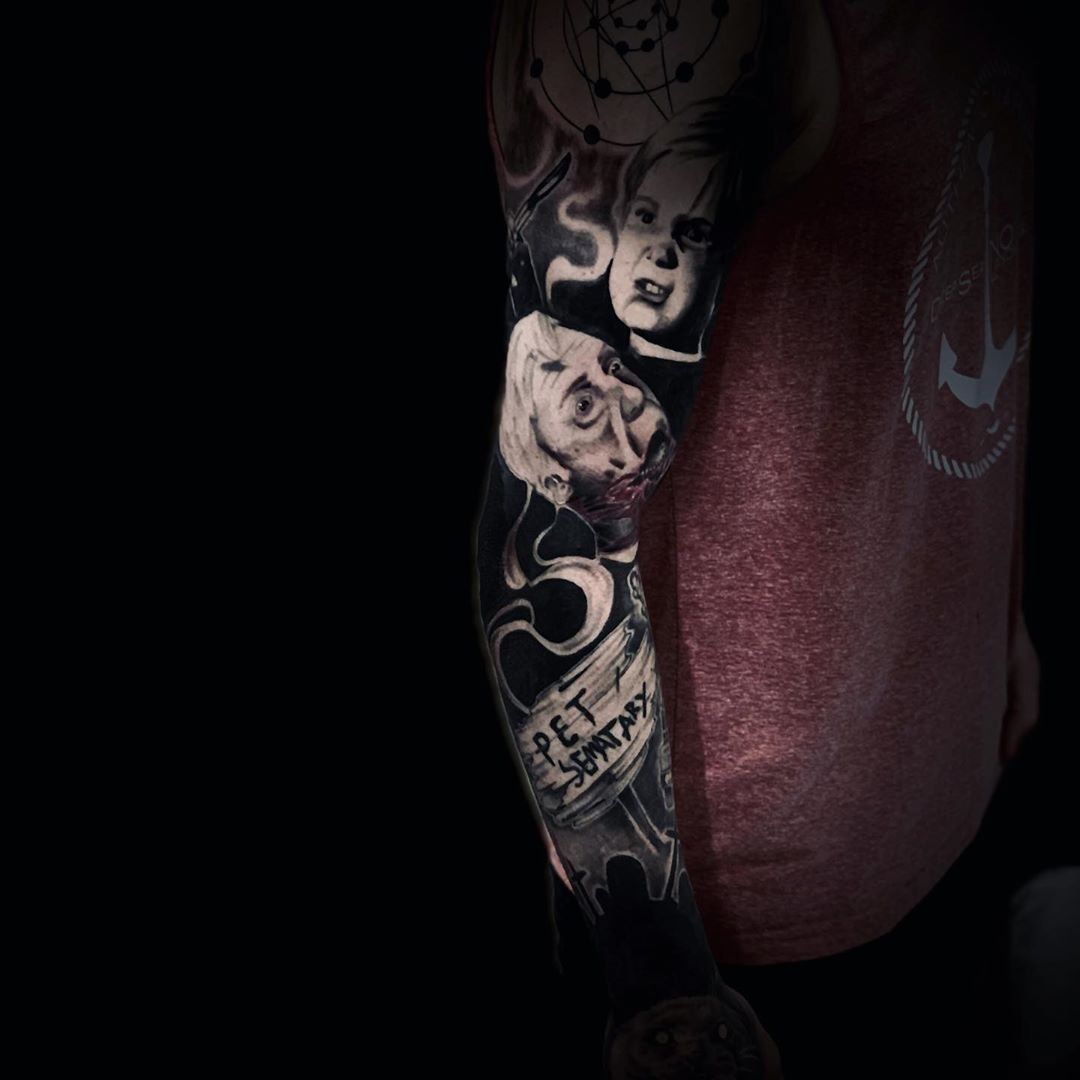 Pet Sematary Tattoo by Romeo Ostiguy at Black Gold Tattoo Co in Edmonton Alberta Canada