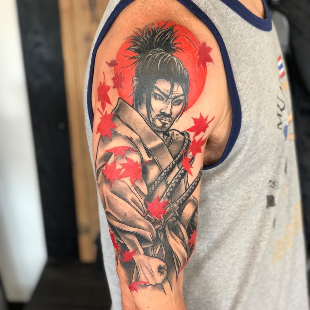 Samurai Tattoo by Curt Semeniuk at Crimson Empire Tattoo in Edmonton Alberta Canada