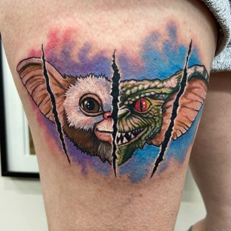 Gremlins Tattoo by Chris Labrenz at Black Gold Tattoo Co in Edmonton Alberta Canada