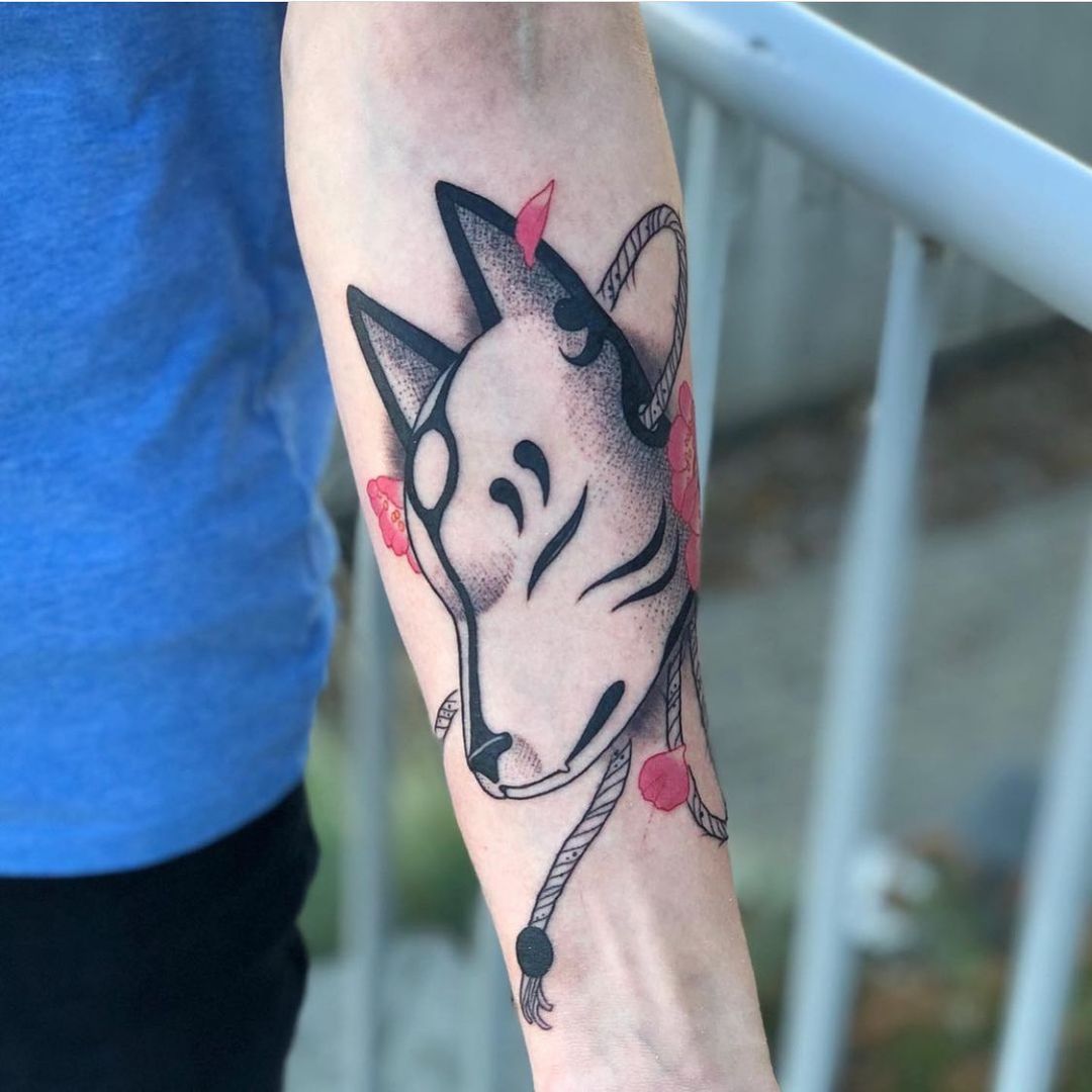 Kitsune Tattoo by Curt Semeniuk at Crimson Empire Tattoo in Edmonton Alberta Canada