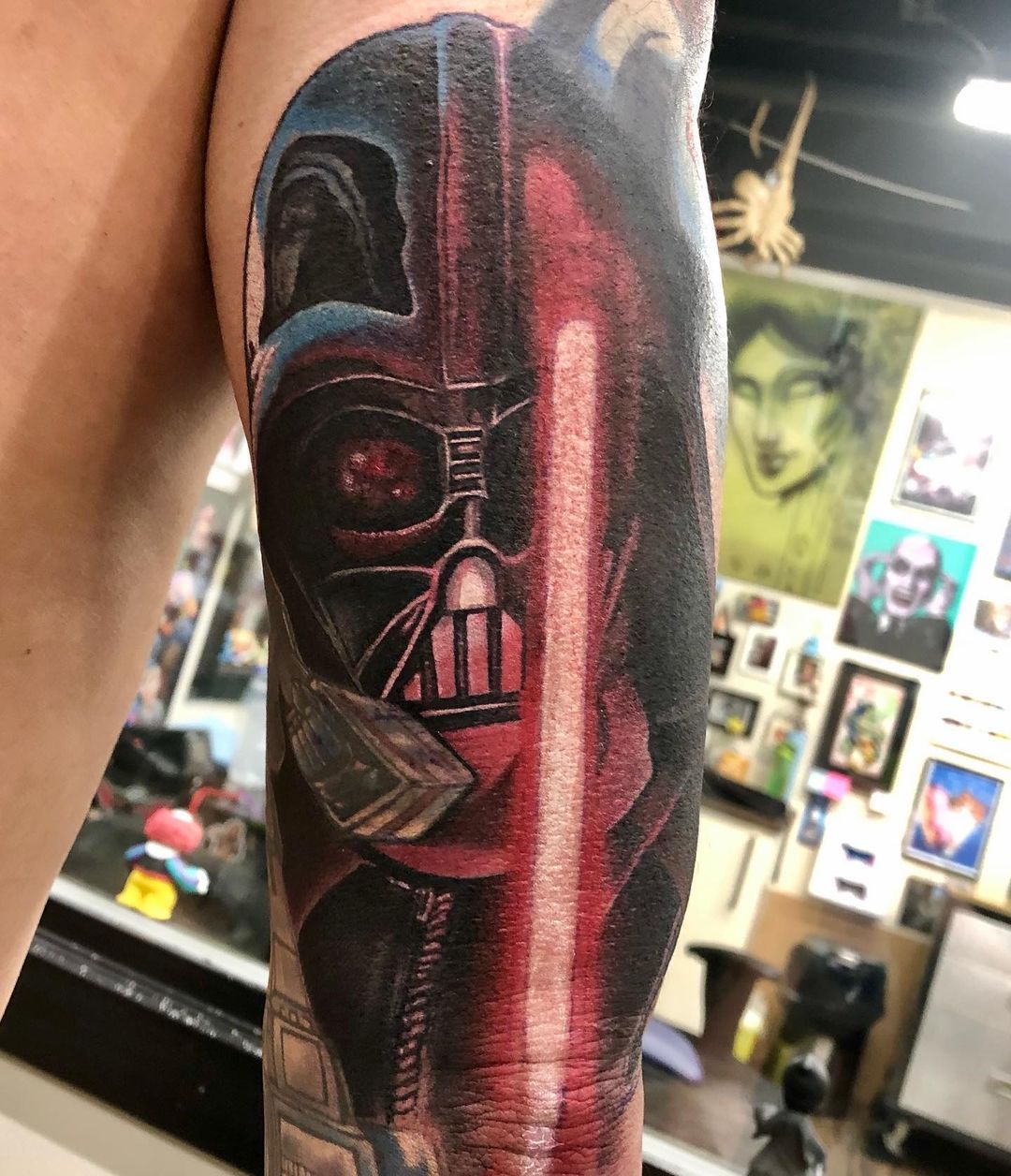 Darth Vader Tattoo by Chris Labrenz at Black Gold Tattoo Co in Edmonton Alberta Canada