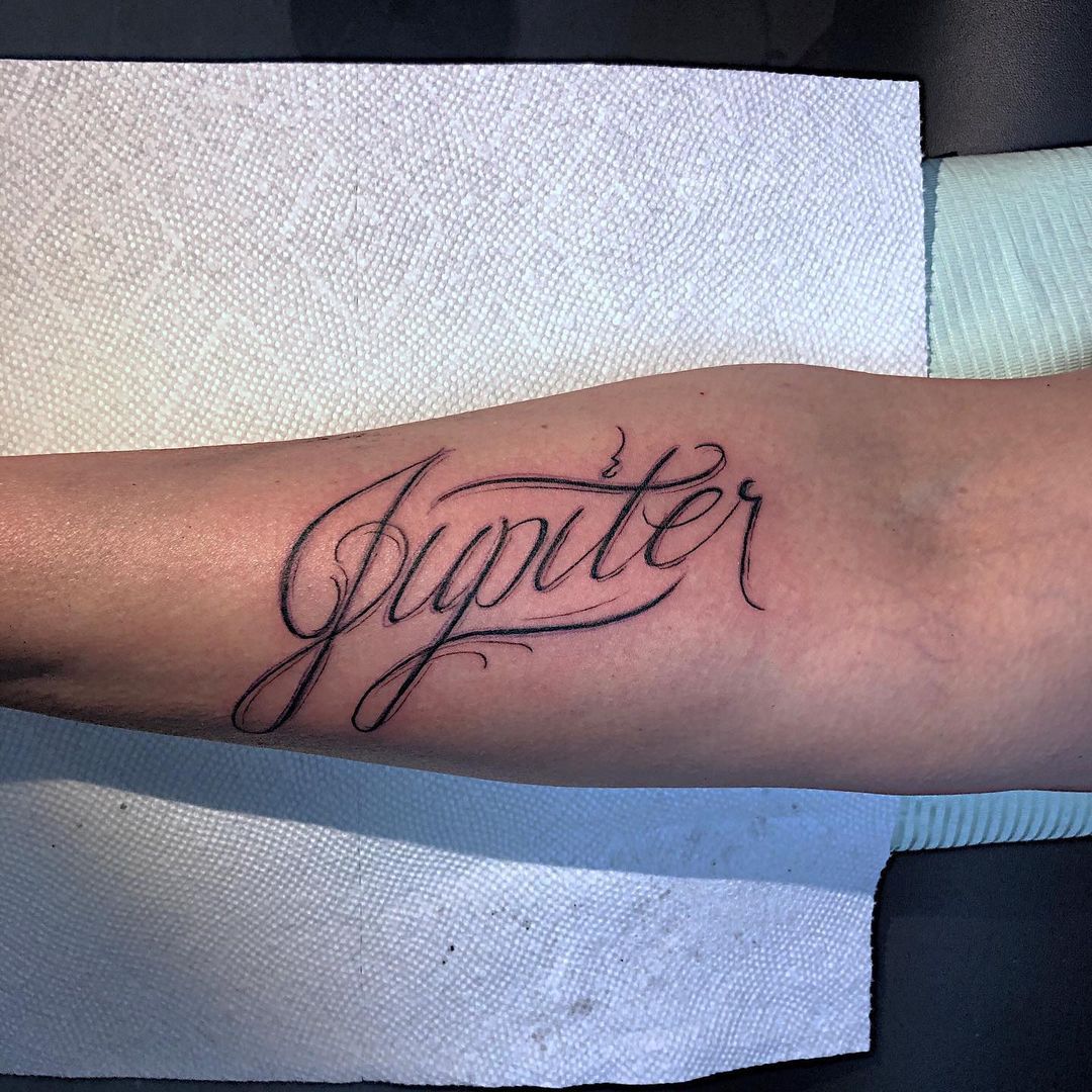 Script Tattoo by Tony Honning at Crimson Empire Tattoo in Edmonton Alberta Canada