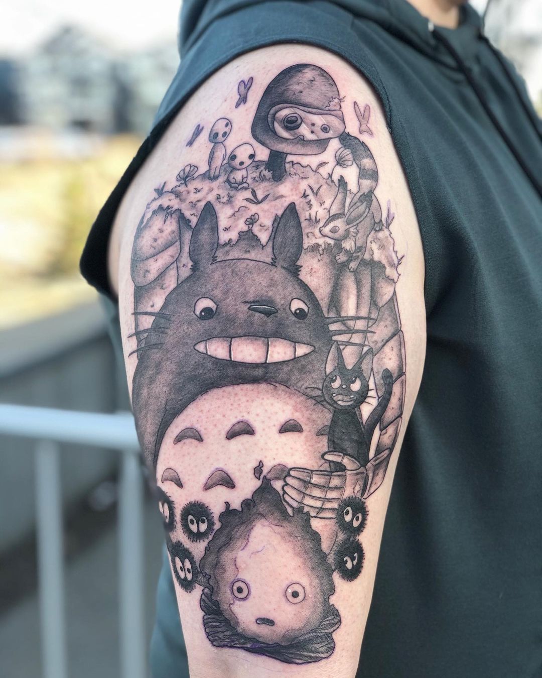 Studio Ghibli Tattoo by Vanessa Spezowka at Crimson Empire Tattoo in Edmonton Alberta Canada