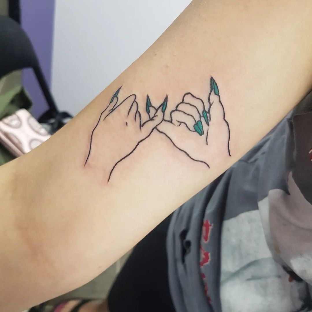 Pinky Promise Tattoo by Wen at Crimson Empire Tattoo in Edmonton Alberta Canada