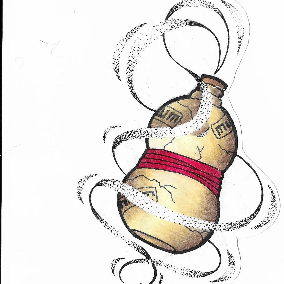 Gaara (Naruto) Drawing by Wen at Crimson Empire Tattoo in Edmonton Alberta Canada