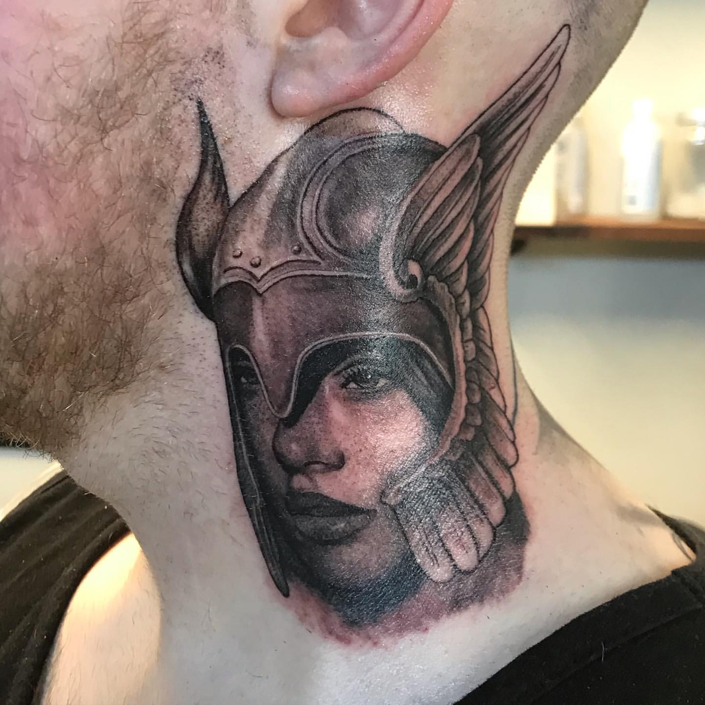 Valkyrie Tattoo by Alan Coates at Black Gold Tattoo Co in Edmonton Alberta Canada