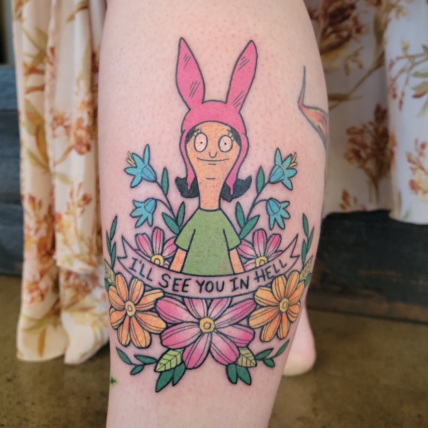 Tina Belcher Tattoo by Sheila Anderson at Crimson Empire Tattoo in Edmonton Alberta Canada