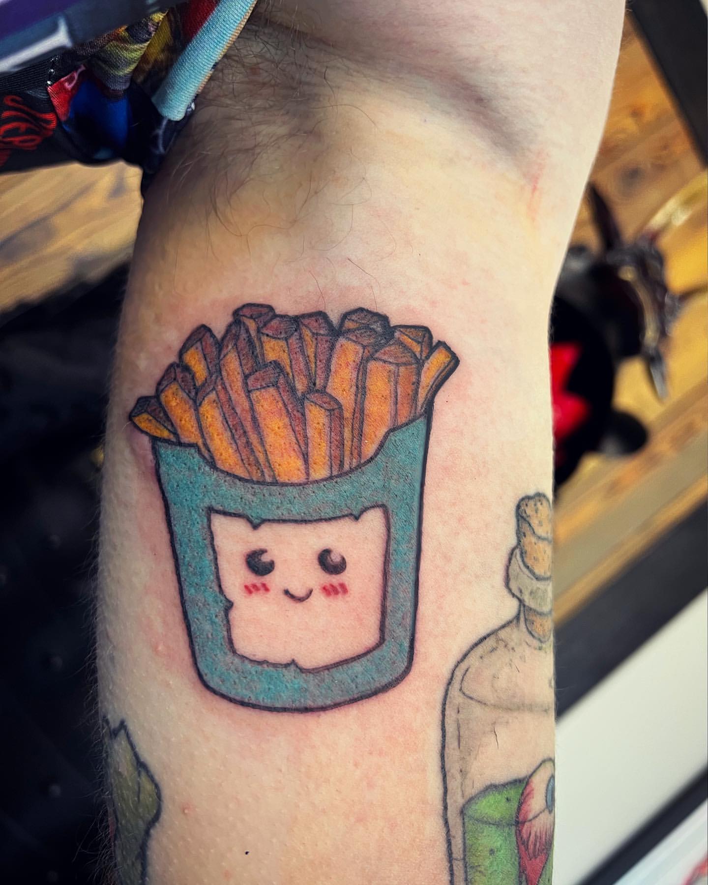 French Fries Tattoo by Vinny Nguyen at Crimson Empire Tattoo in Edmonton Alberta Canada