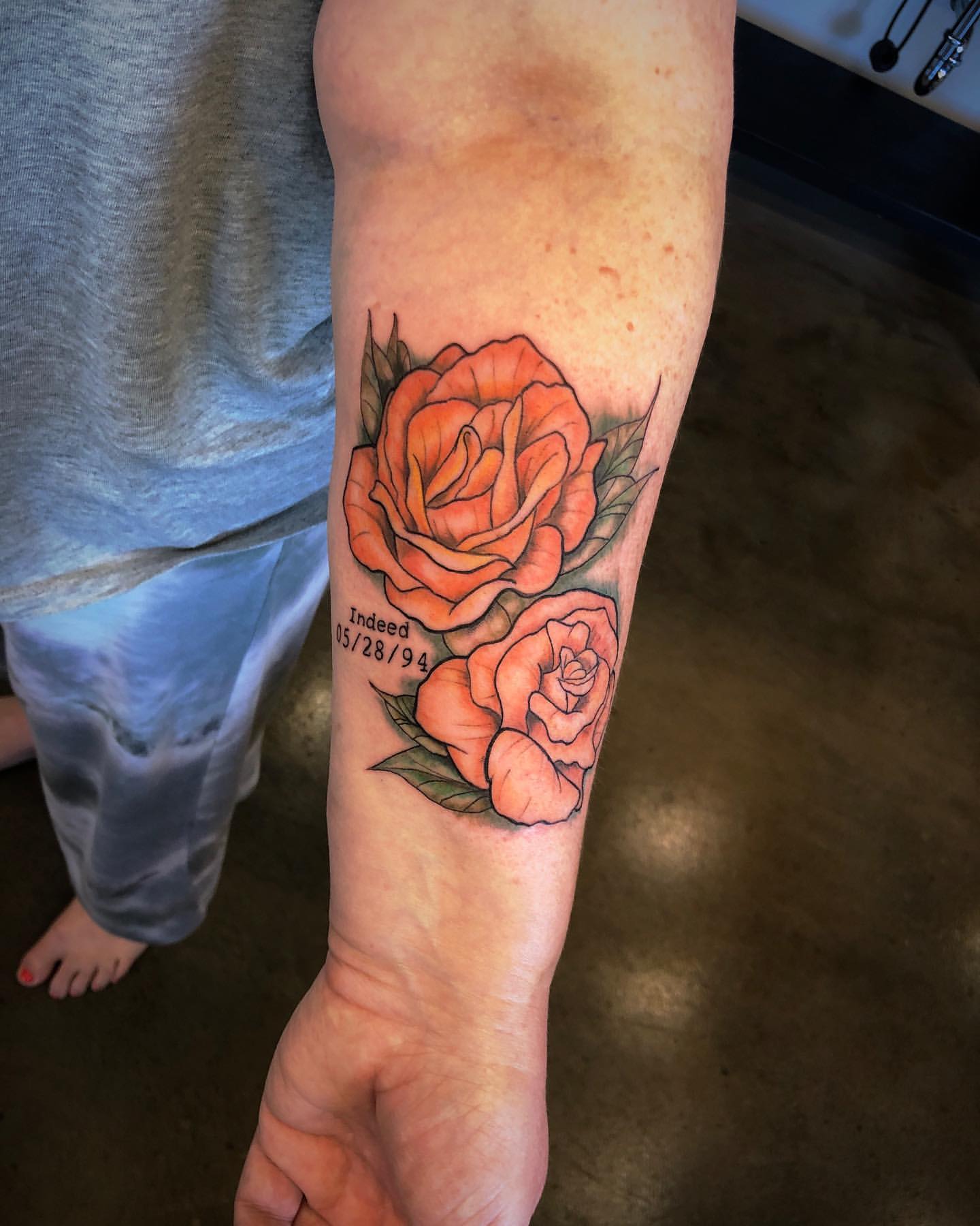 Floral Tattoo by Tony Honning at Crimson Empire Tattoo in Edmonton Alberta Canada