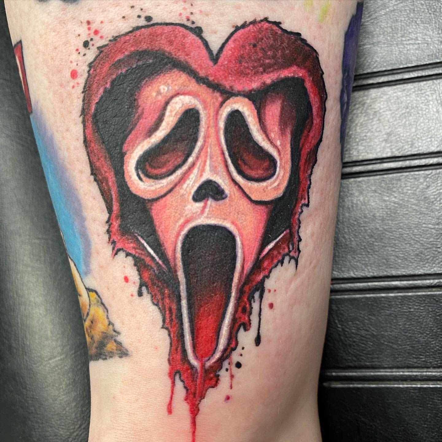 Ghostface Tattoo by Chris Labrenz at Black Gold Tattoo Co in Edmonton Alberta Canada