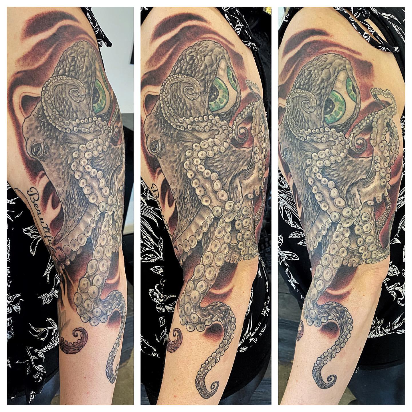 Octopus Tattoo by Chad Lavers at Crimson Empire Tattoo in Edmonton Alberta Canada