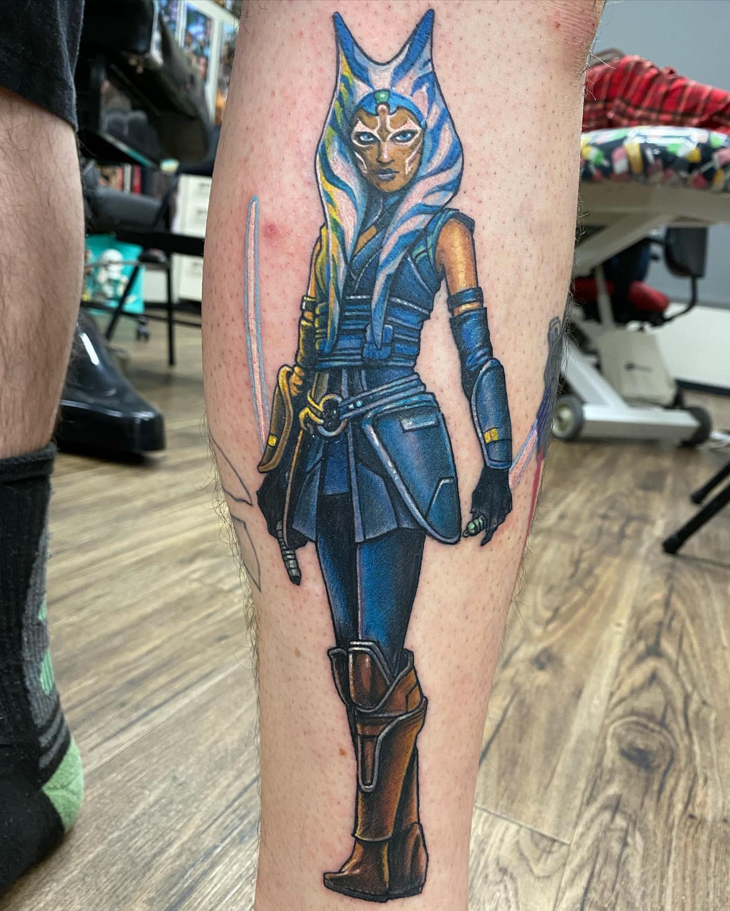 Ahsoka Tano Tattoo by Chris Labrenz at Black Gold Tattoo Co in Edmonton Alberta Canada