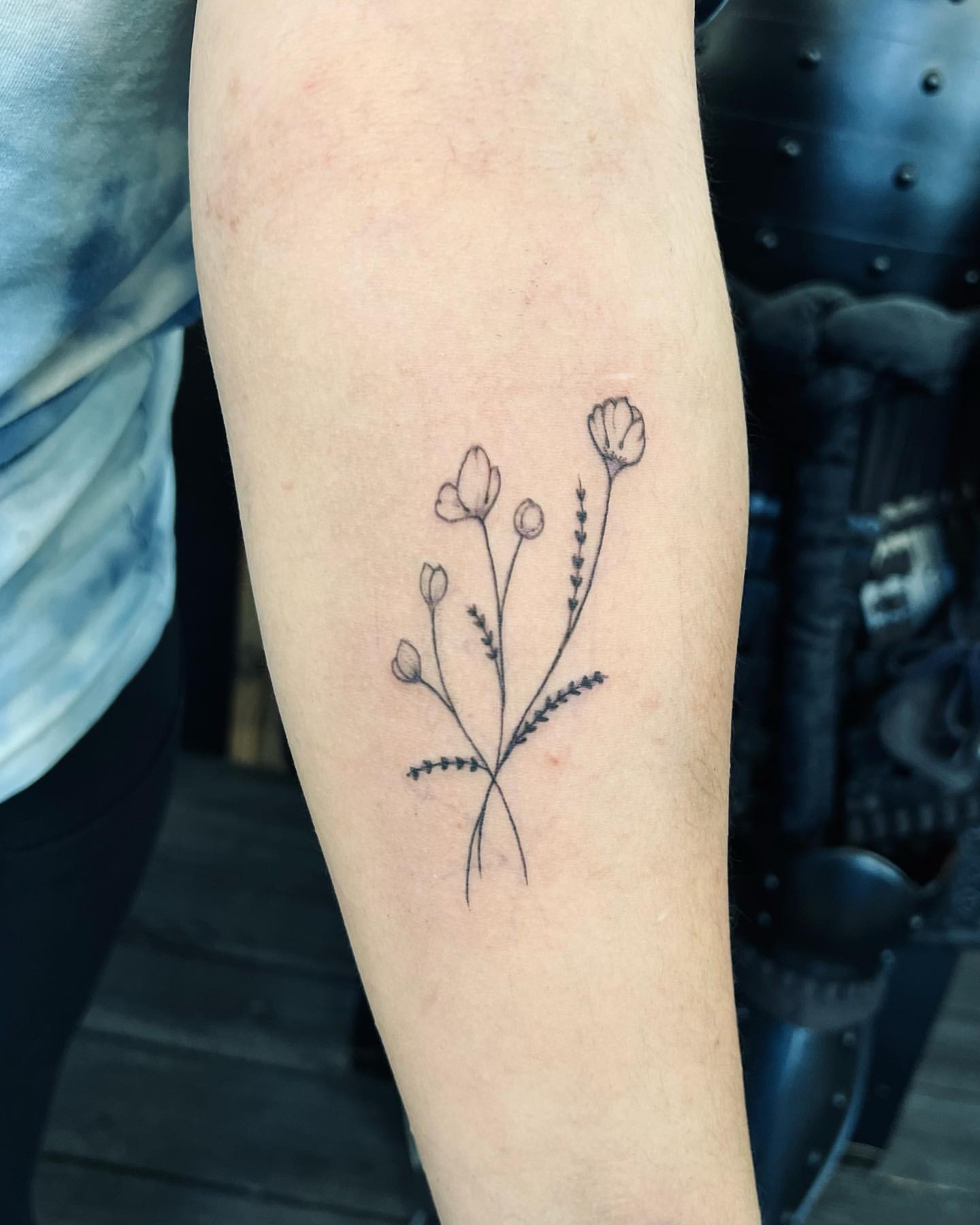 Floral Tattoo by Vinny Nguyen at Crimson Empire Tattoo in Edmonton Alberta Canada