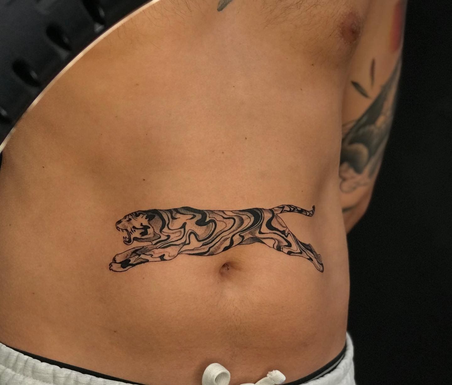 Tiger Tattoo by Anastasiya at Silver Ghost Tattoo in Edmonton Alberta Canada