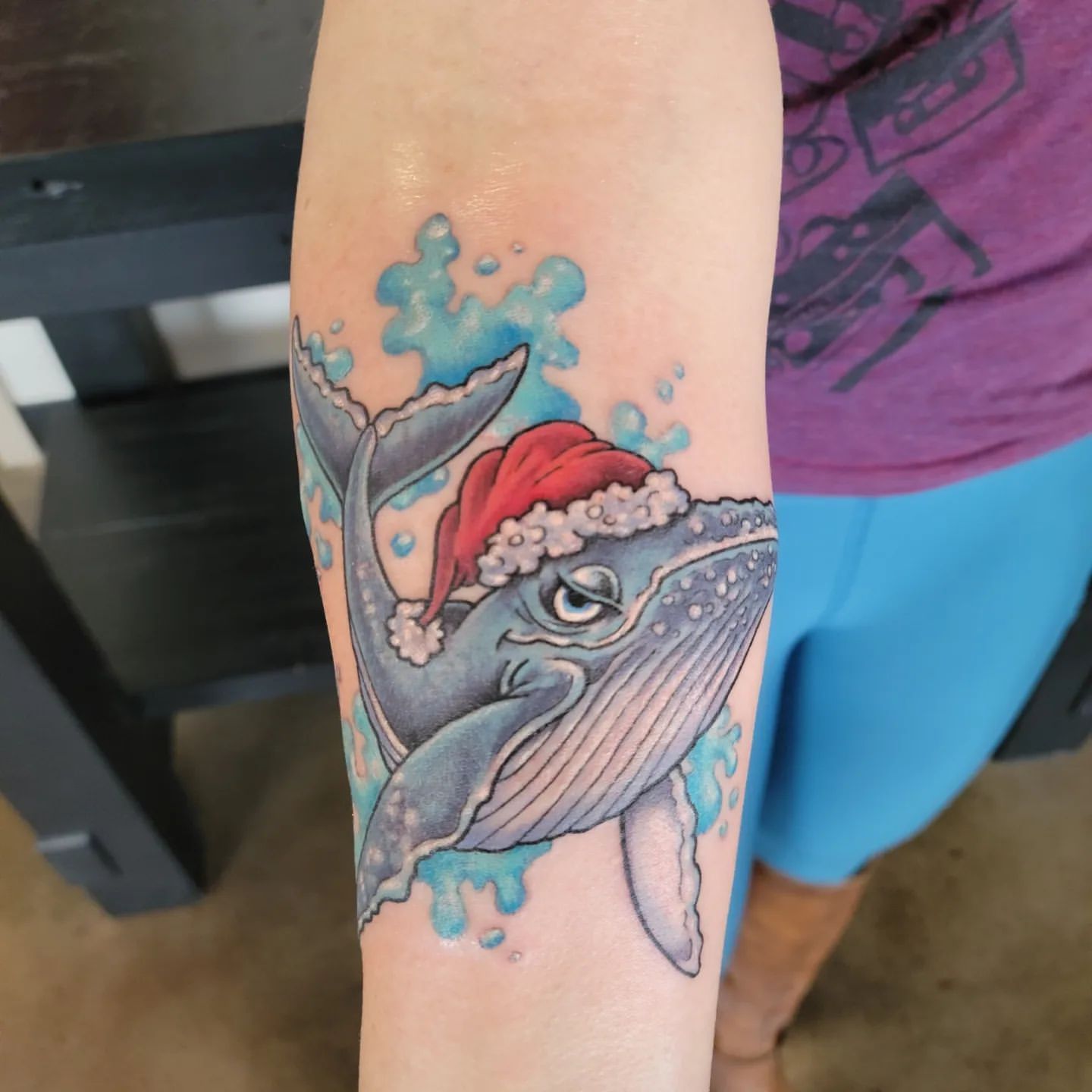 Humpback Whale Tattoo by Sheila Anderson at Crimson Empire Tattoo in Edmonton Alberta Canada
