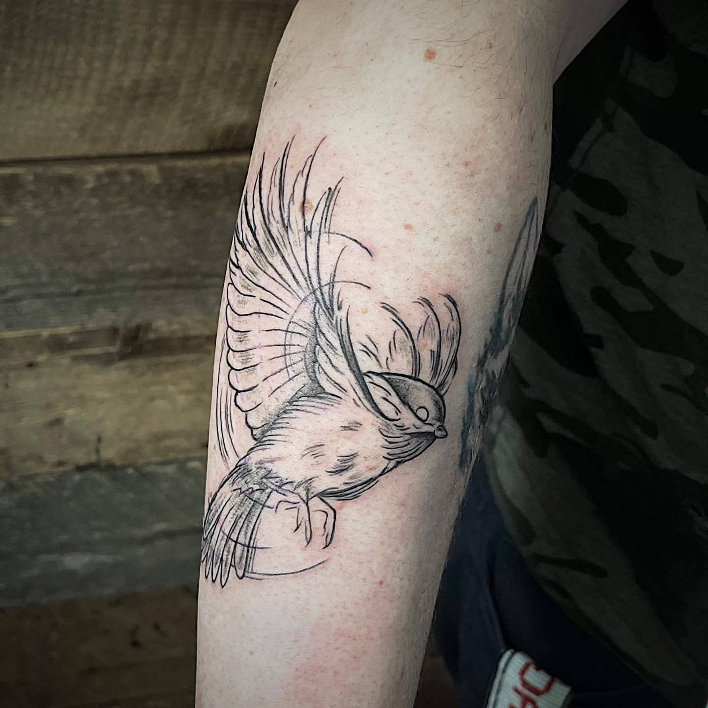 Bird Tattoo by Tony Honning at Crimson Empire Tattoo in Edmonton Alberta Canada
