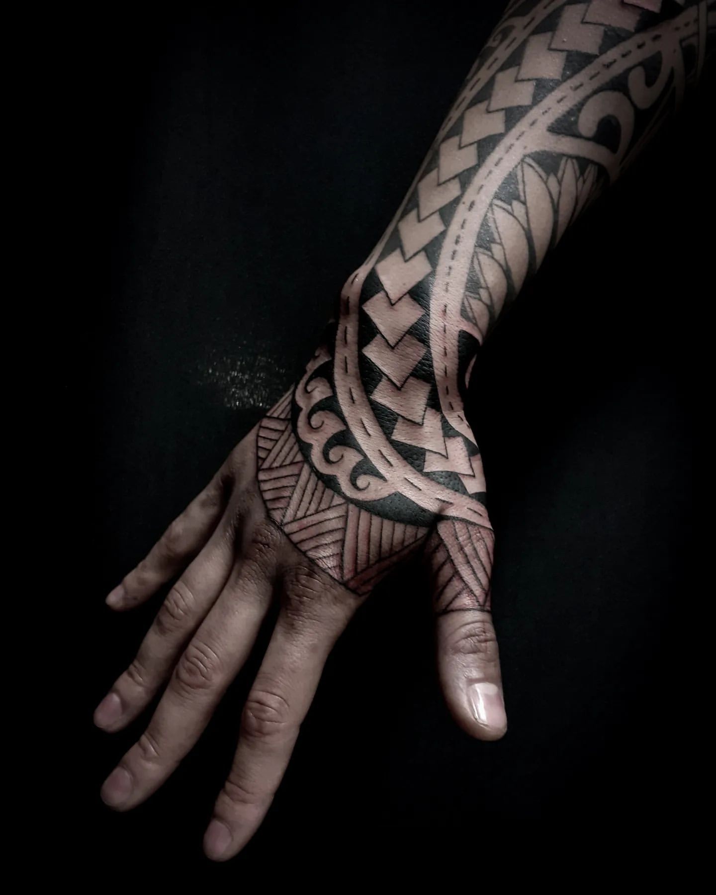 Polynesian Tattoo by Lex at Black Gold Tattoo Co in Edmonton Alberta Canada