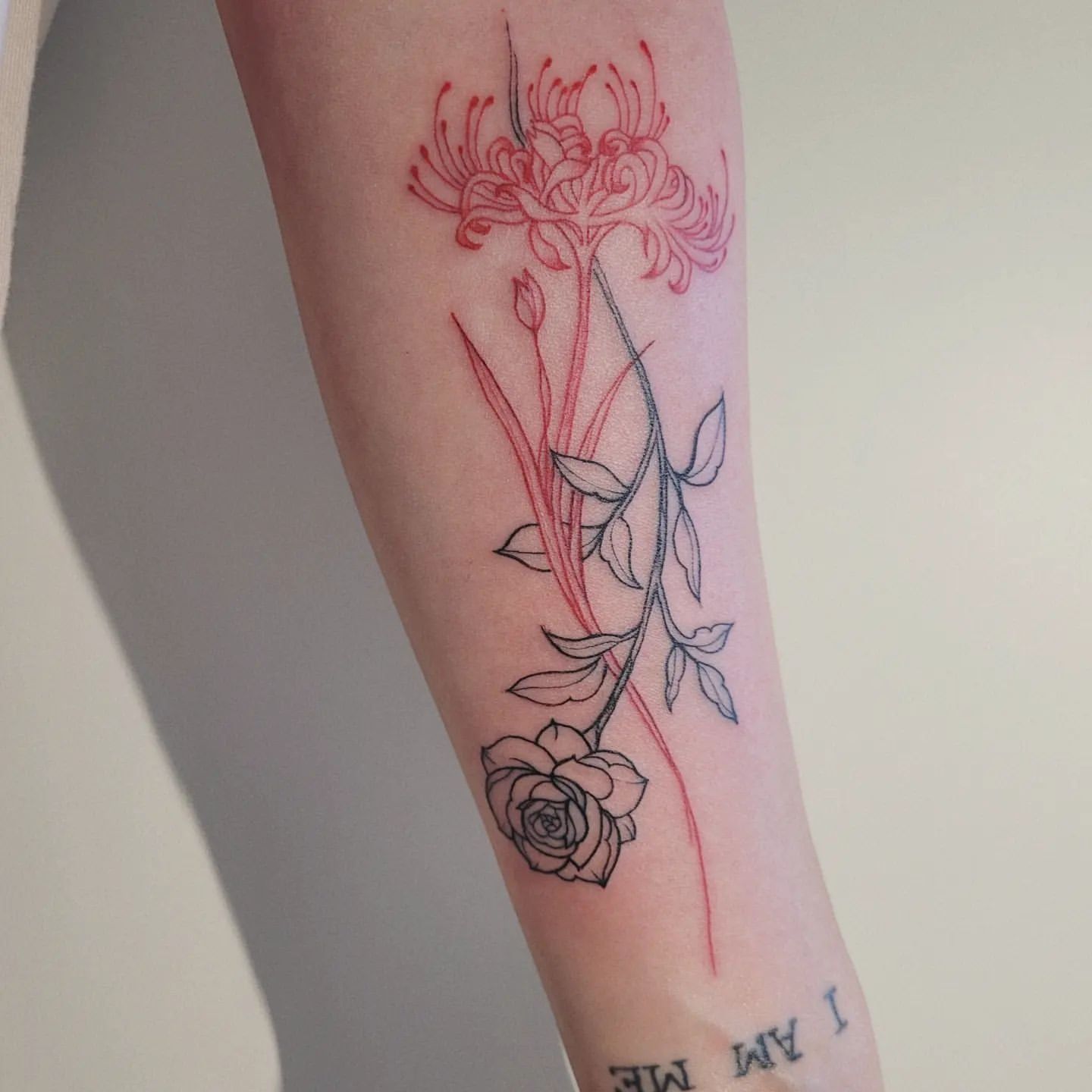 Floral Tattoo by Ian Wang at Black Gold Tattoo Co in Edmonton Alberta Canada
