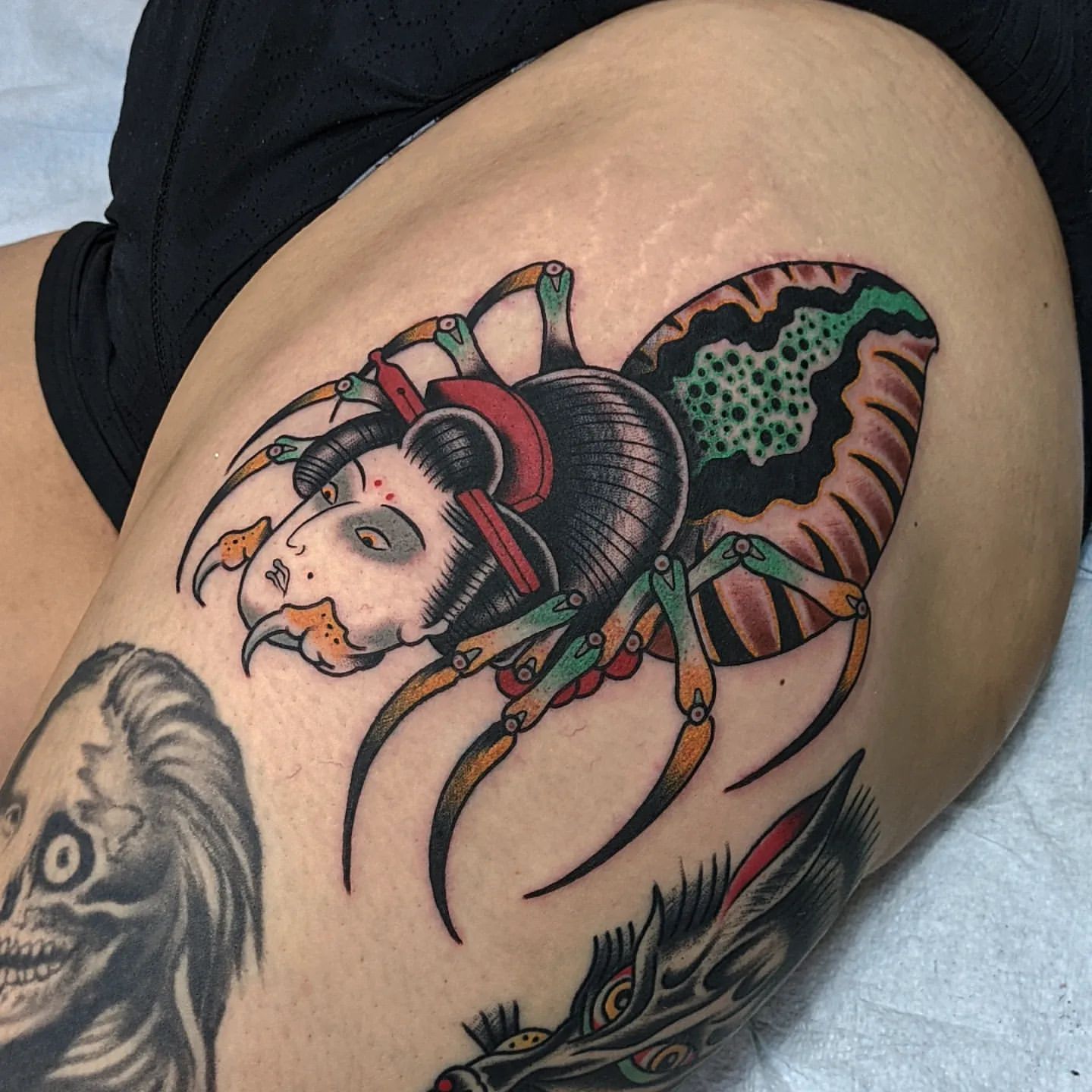 Irezumi Spider Tattoo Chris Benson at Silver Ghost Tattoo in Edmonton Alberta Canada