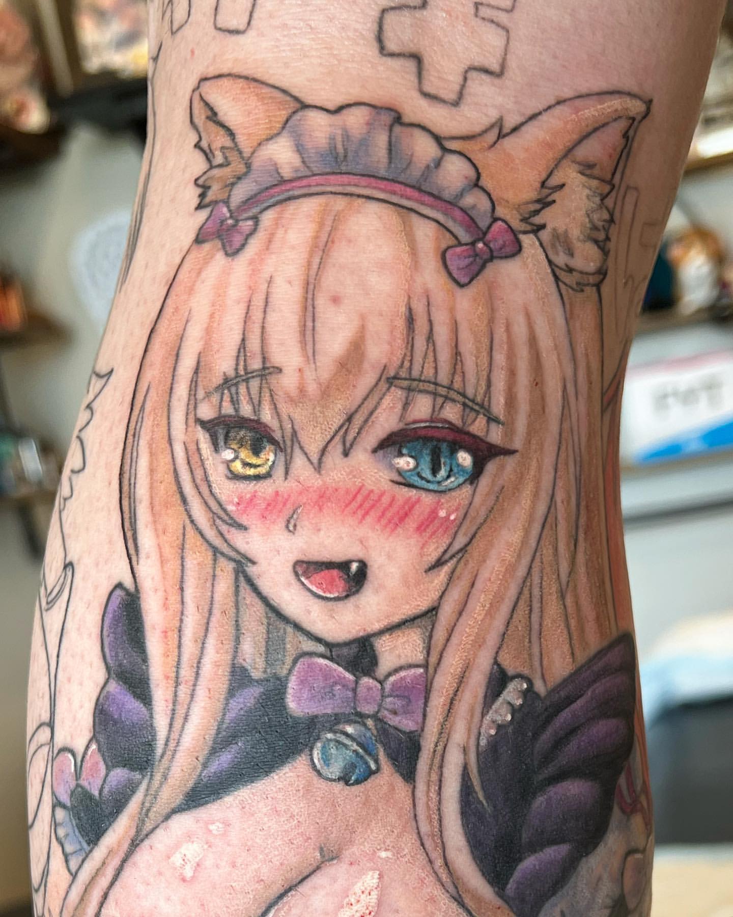 Coconut (Nekopara) Tattoo by Vanessa Spezowka at Crimson Empire Tattoo in Edmonton Alberta Canada