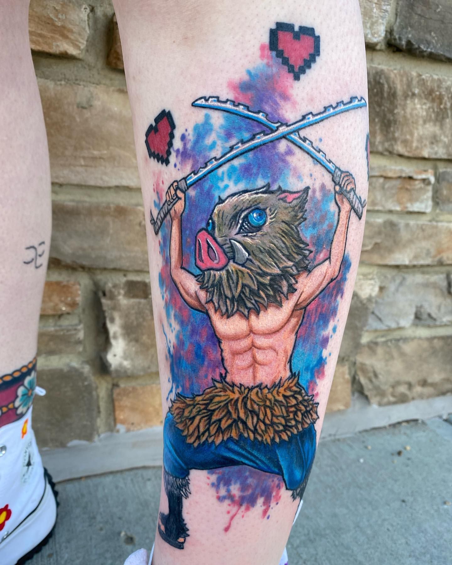 Inosuke Tattoo by Chris Labrenz at Black Gold Tattoo Co in Edmonton Alberta Canada