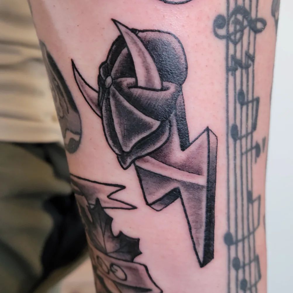 Lightning Tattoo by Sheila Anderson at Crimson Empire Tattoo in Edmonton Alberta Canada