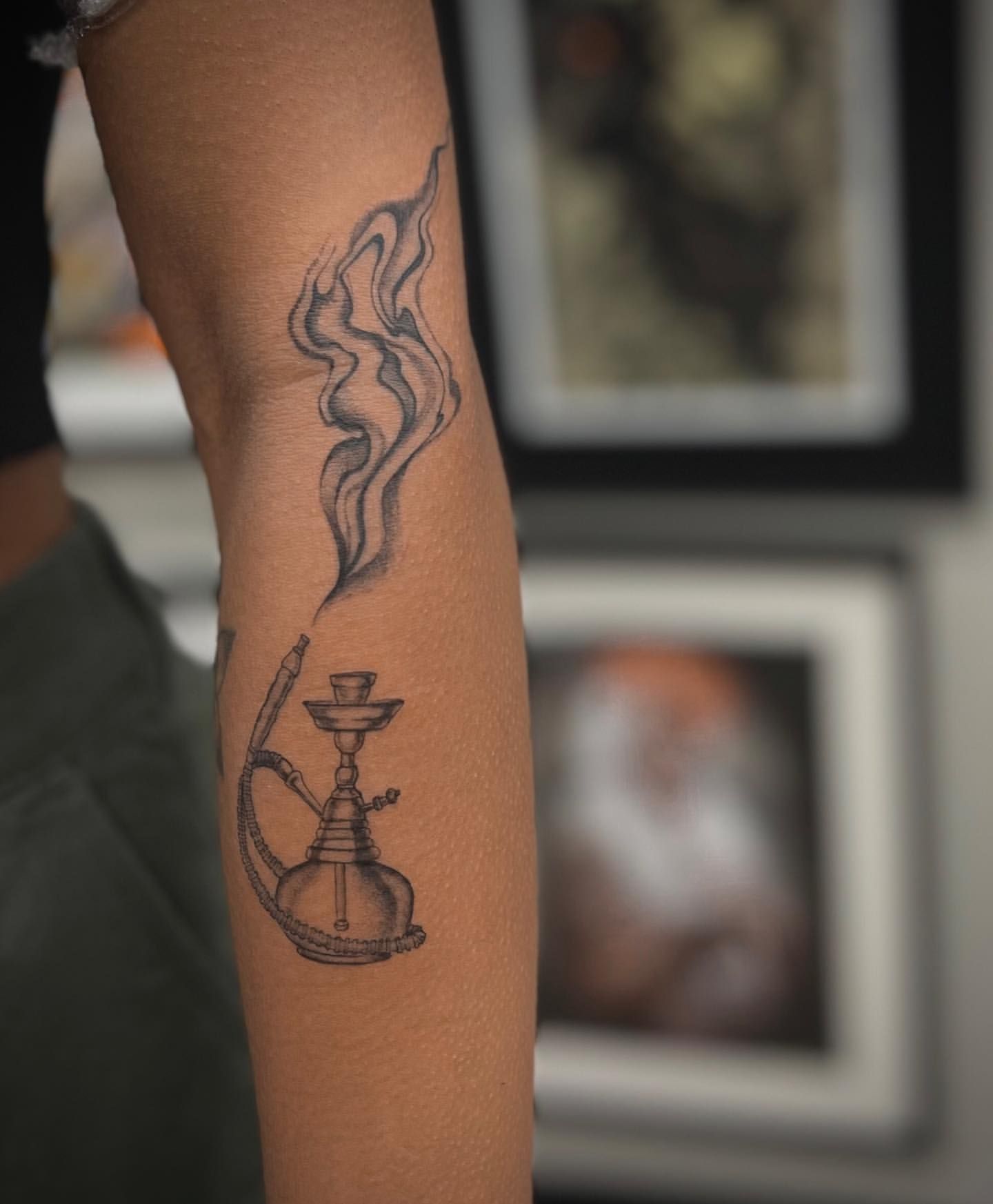 Hookah Tattoo by Anastasiya at Silver Ghost Tattoo in Edmonton Alberta Canada