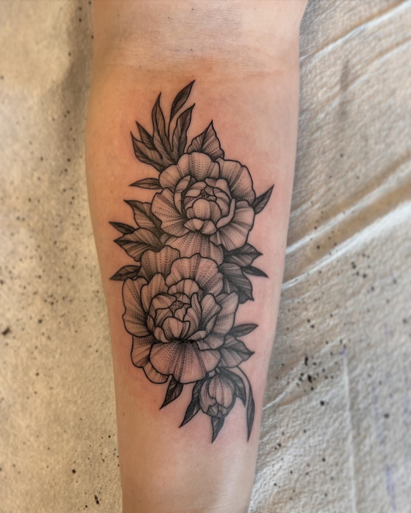 Floral Tattoo by Adrienne Alexander at Silver Ghost Tattoo in Edmonton Alberta Canada