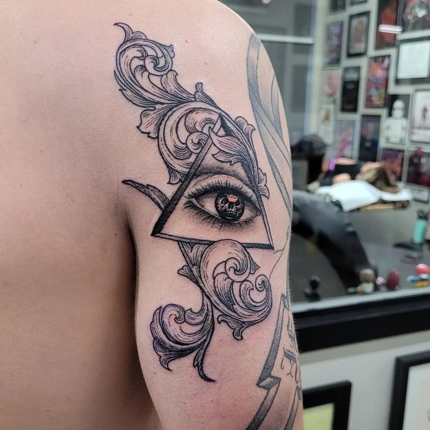 Eye Tattoo by Ian Wang at Black Gold Tattoo Co in Edmonton Alberta Canada