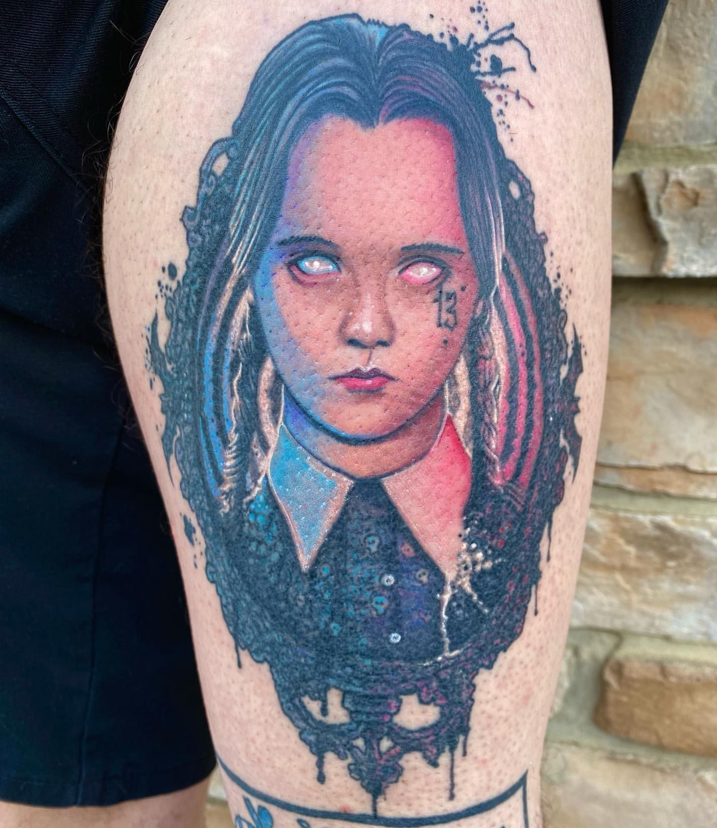 Wednesday Tattoo by Chris Labrenz at Black Gold Tattoo Co in Edmonton Alberta Canada