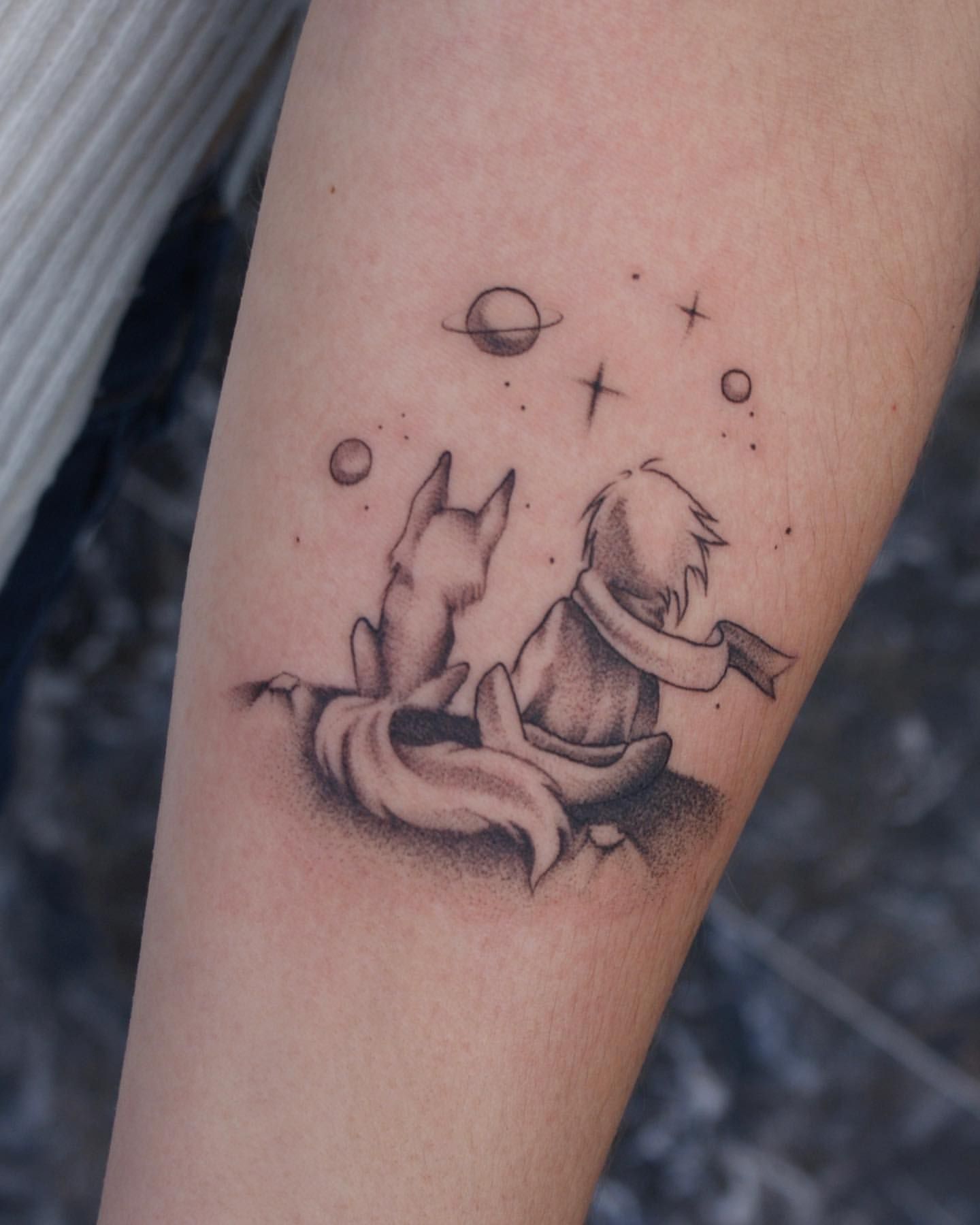 Little Prince Tattoo by Liza Kruk at Silver Ghost Tattoo in Edmonton Alberta Canada