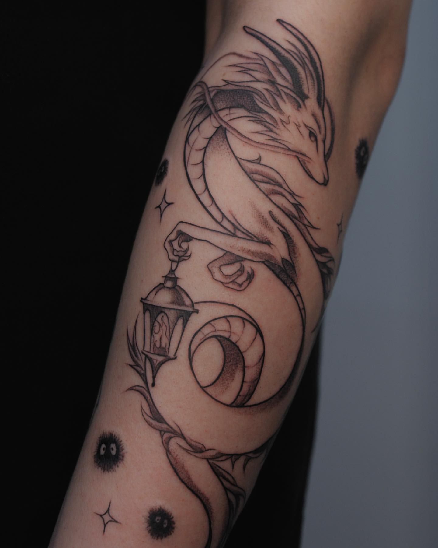 Dragon Tattoo by Liza Kruk at Silver Ghost Tattoo in Edmonton Alberta Canada