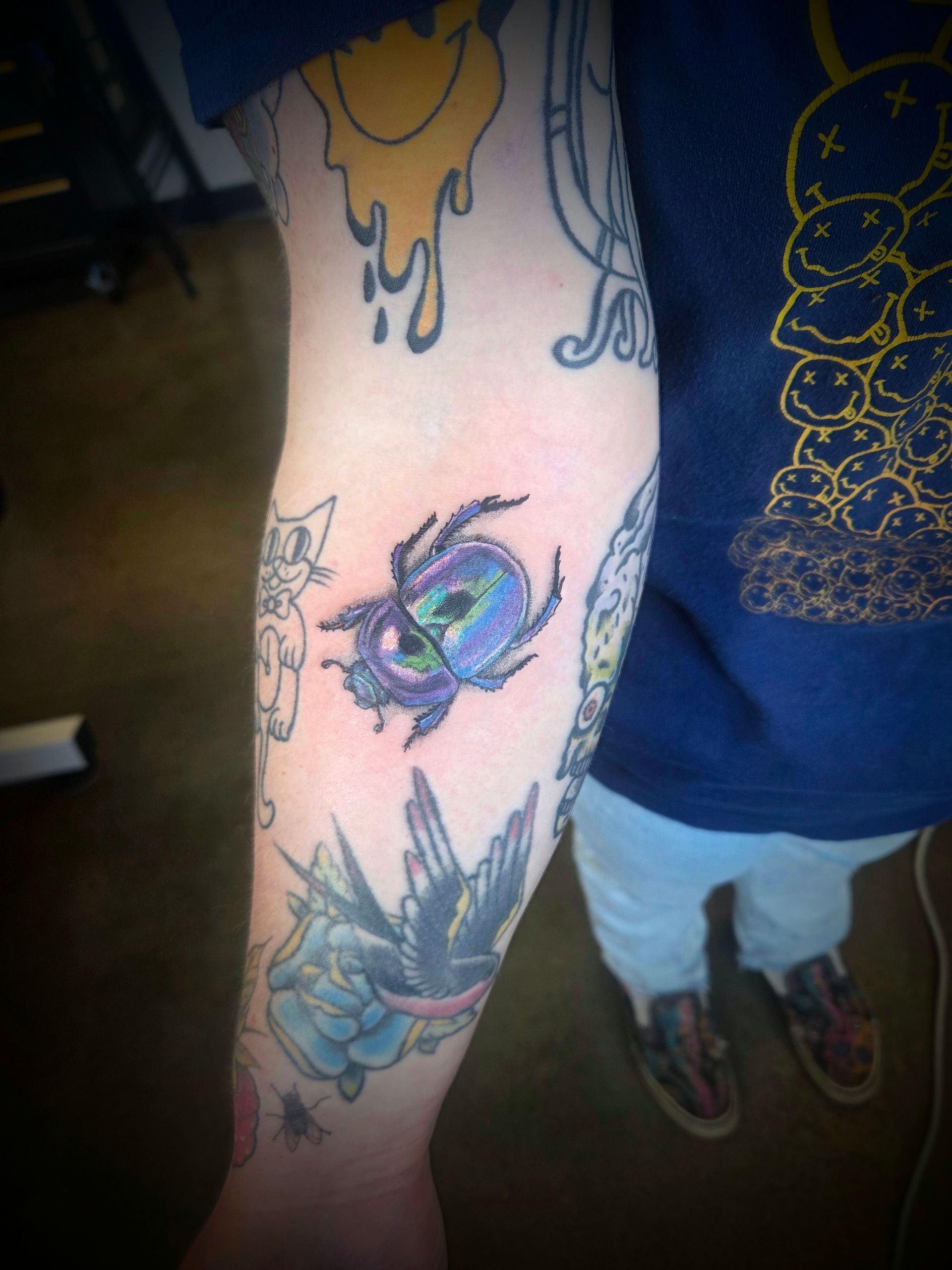 Beetle Tattoo by Samantha Hnatiw at Crimson Empire Tattoo in Edmonton Alberta Canada