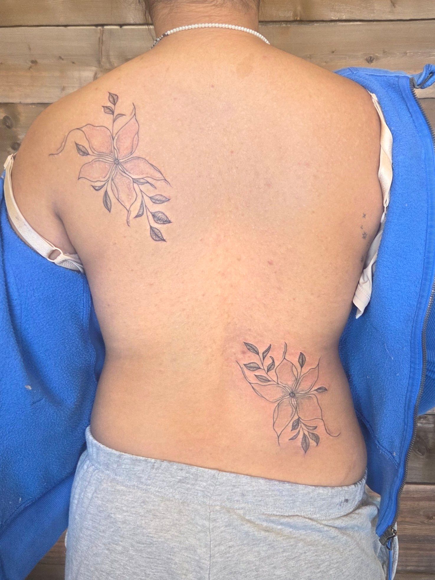 Floral Tattoo by Samantha Hnatiw at Crimson Empire Tattoo in Edmonton Alberta Canada