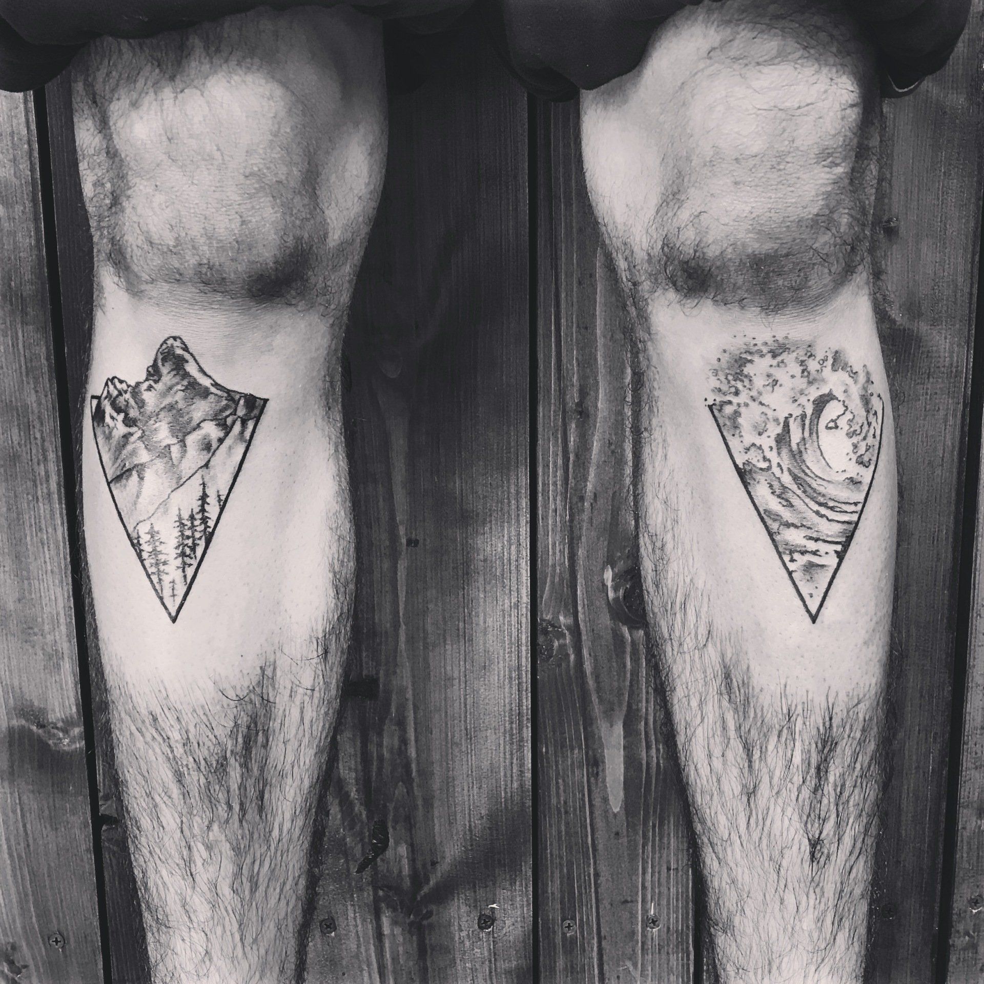 Waves Tattoo by Amber Strange at Black Gold Tattoo Co in Edmonton Alberta Canada