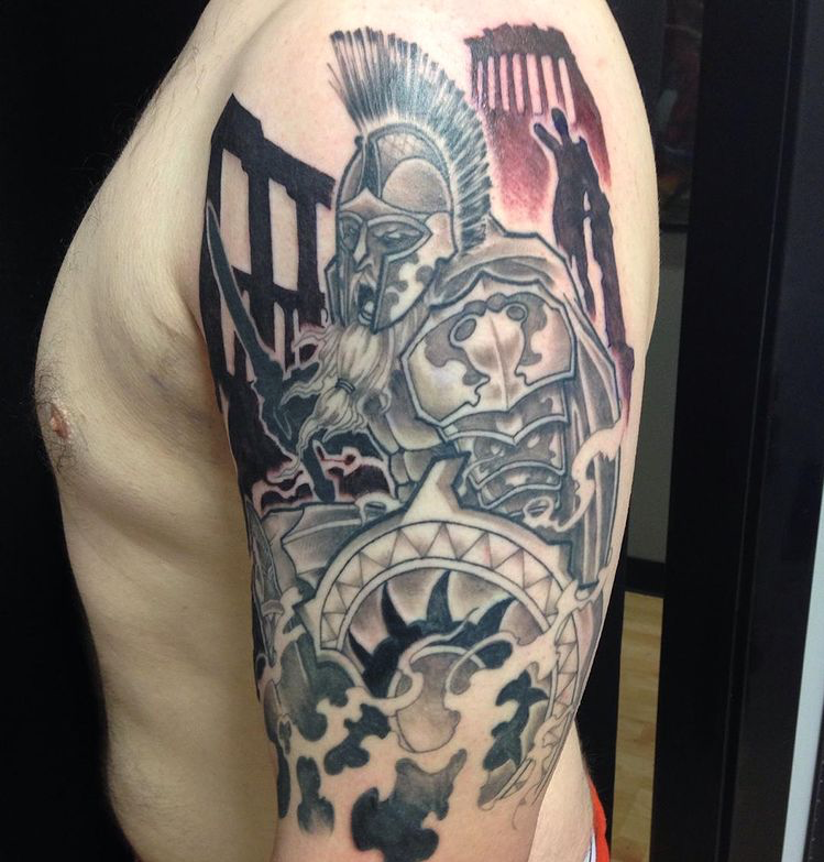 Aries Tattoo by Trevor Pelletier at Black Gold Tattoo Co in Edmonton Alberta Canada