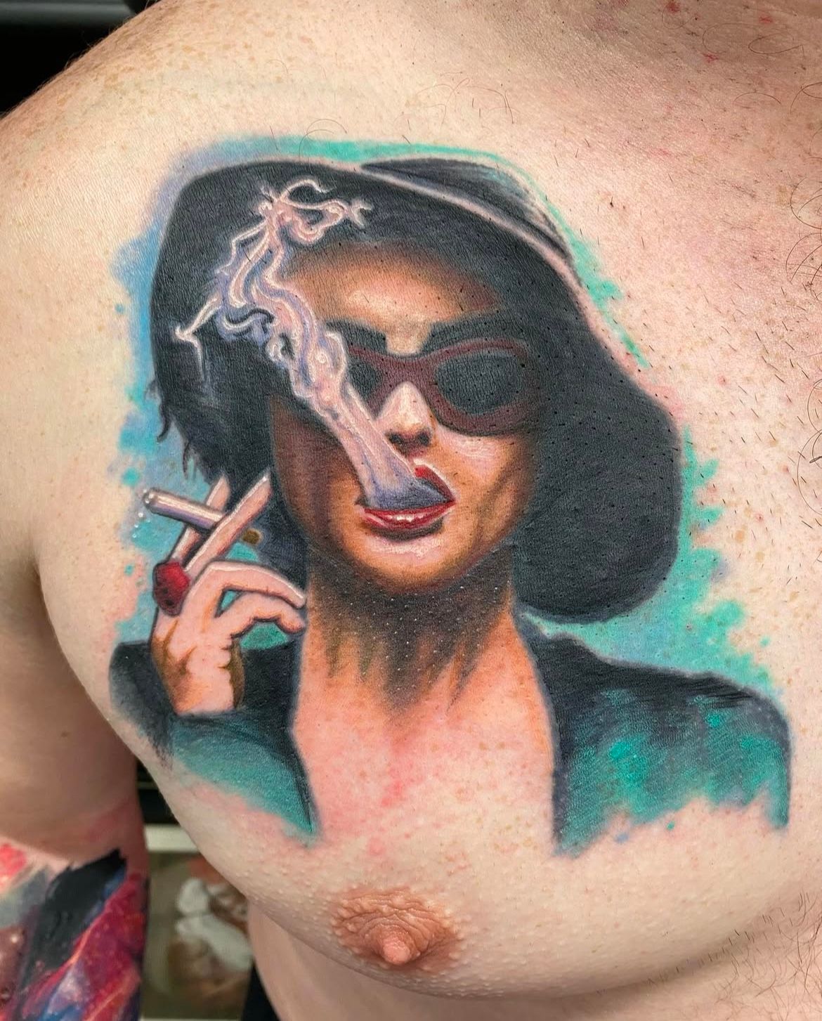 Fight Club Tattoo by Chris Labrenz at Black Gold Tattoo Co in Edmonton Alberta Canada