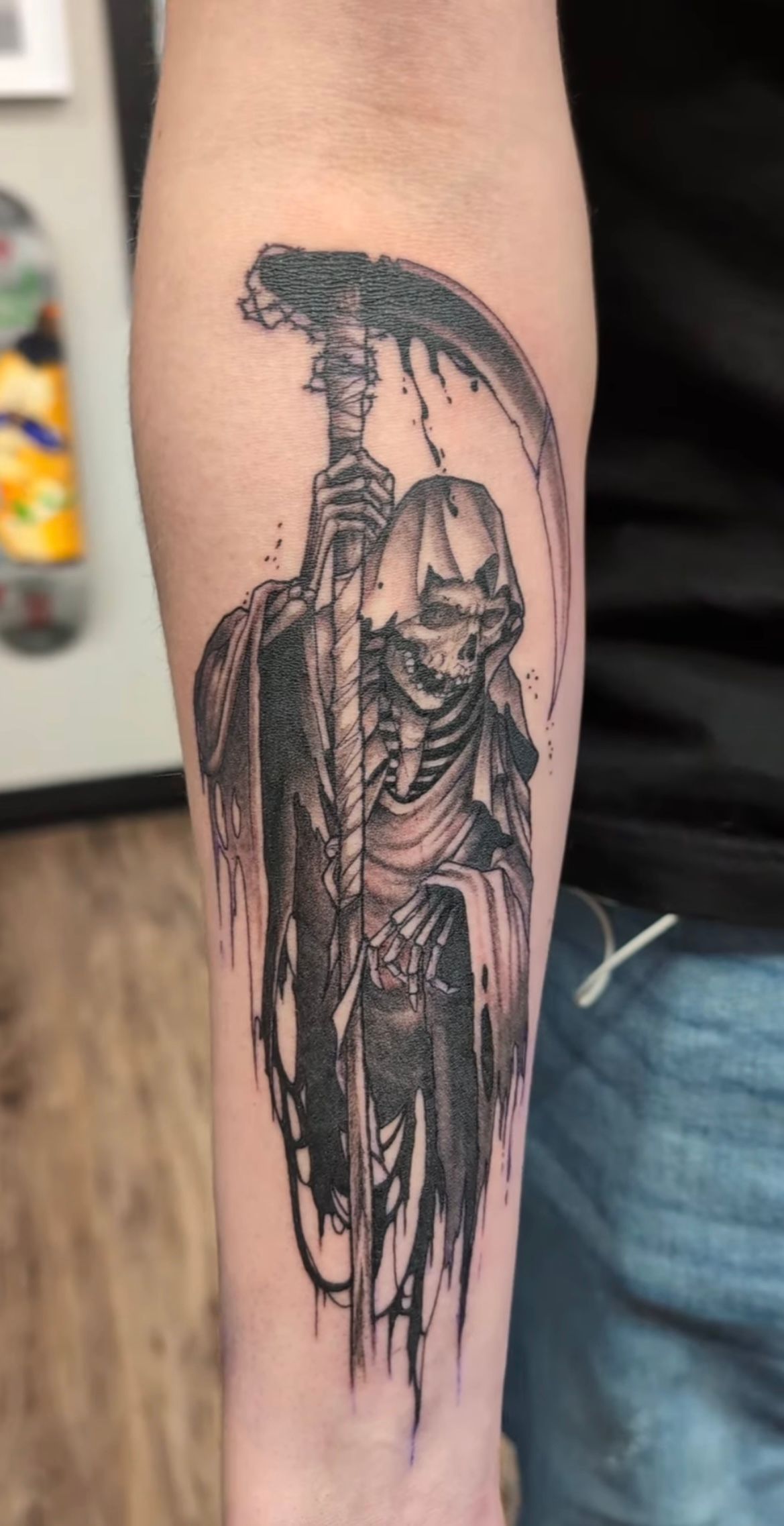 Reaper Tattoo by Kevin Sherritt at Black Gold Tattoo Co in Edmonton Alberta Canada