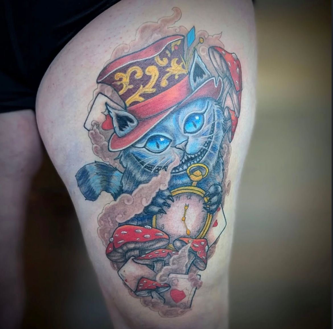 Alice in Wonderland Tattoo by Samantha Hnatiw at Crimson Empire Tattoo in Edmonton Alberta Canada