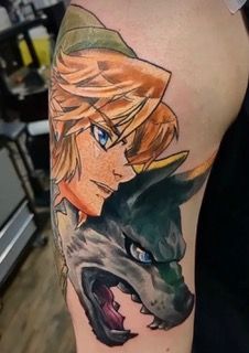 Link (Legend of Zelda) Tattoo by Toby Shipman at Silver Ghost Tattoo in Edmonton Alberta Canada