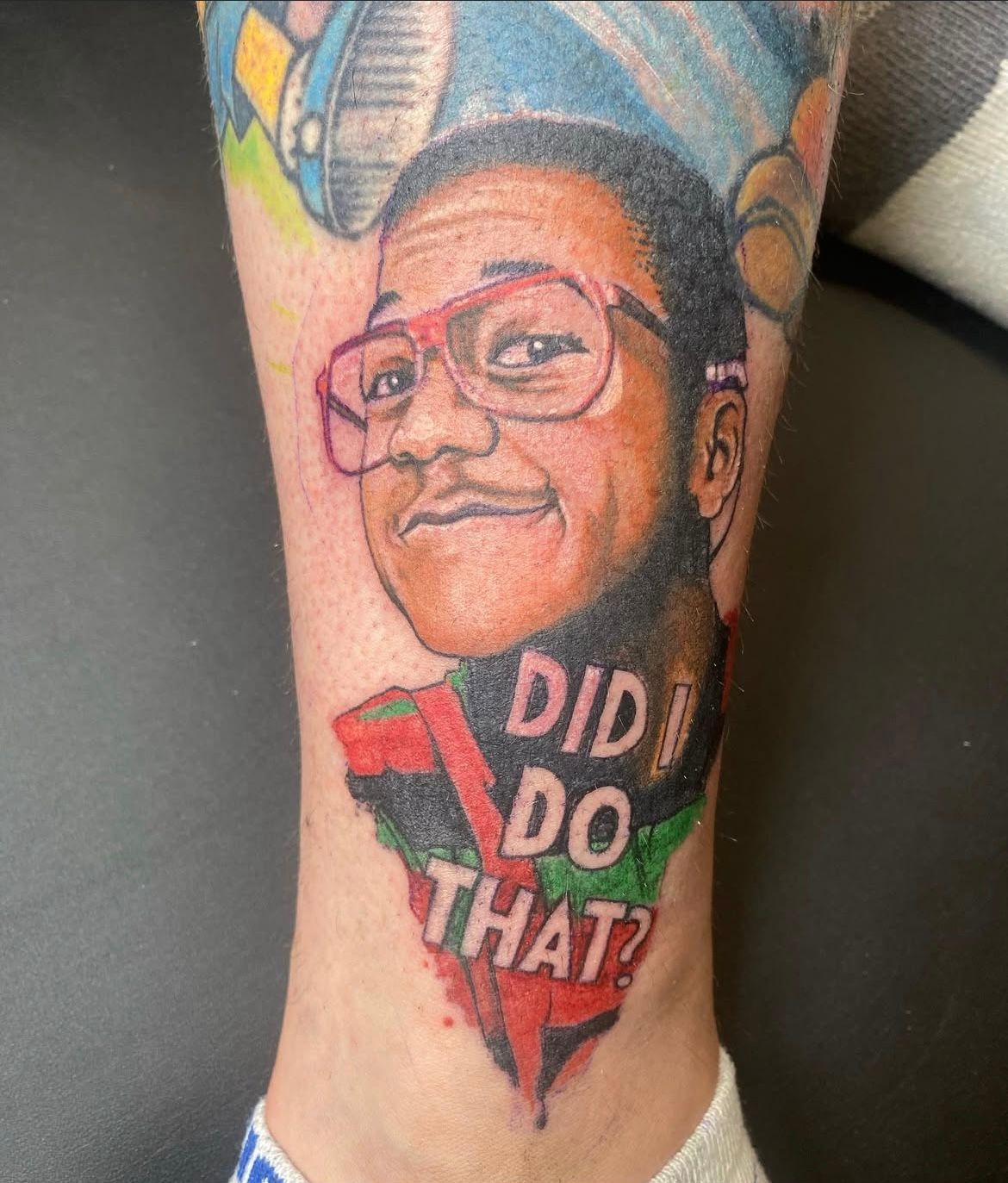 Steve Urkle Tattoo by Chris Labrenz at Black Gold Tattoo Co in Edmonton Alberta Canada