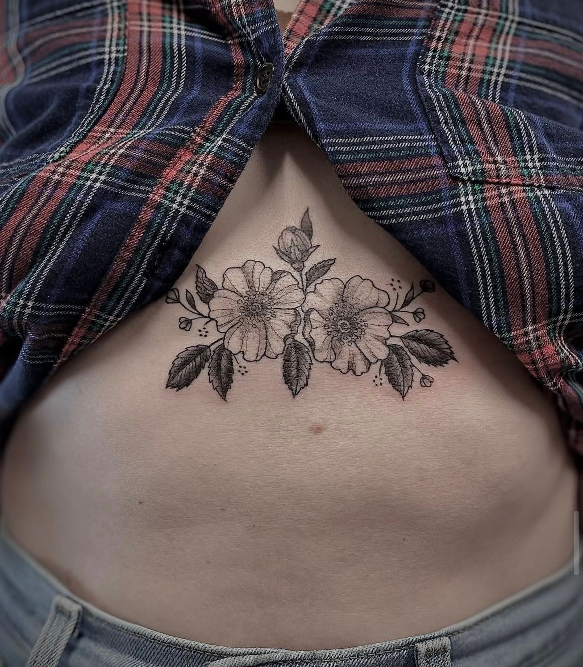 Wild Roses Tattoo by Jess Alther at Black Gold Tattoo Co in Edmonton Alberta Canada
