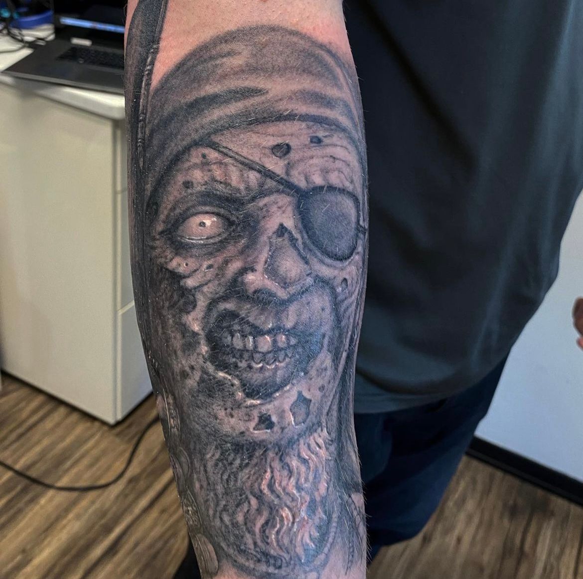 Zombie Tattoo by Steve Hayes at Black Gold Tattoo Co in Edmonton Alberta Canada