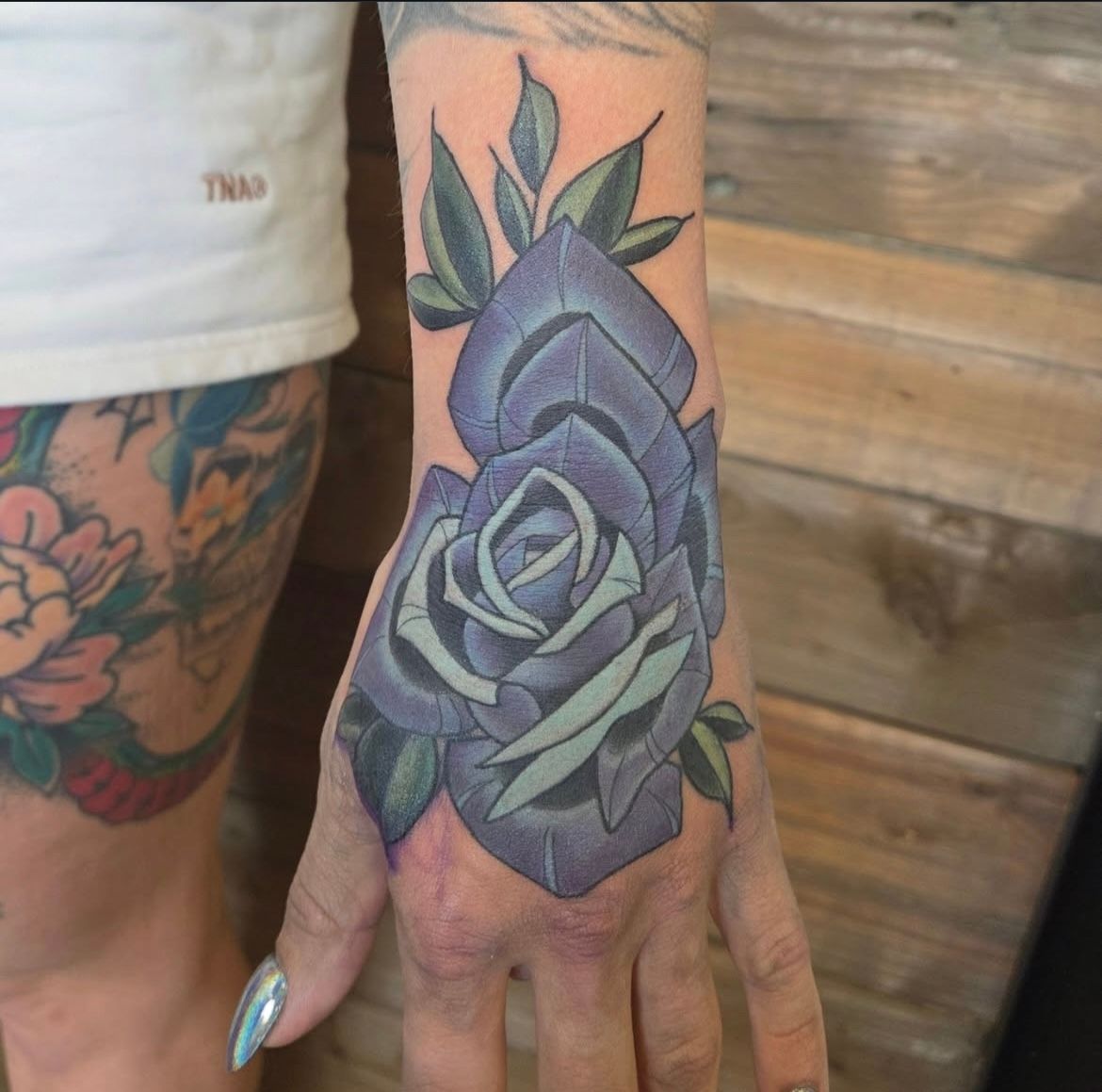 Rose Tattoo by Sheila Anderson at Crimson Empire Tattoo in Edmonton Alberta Canada