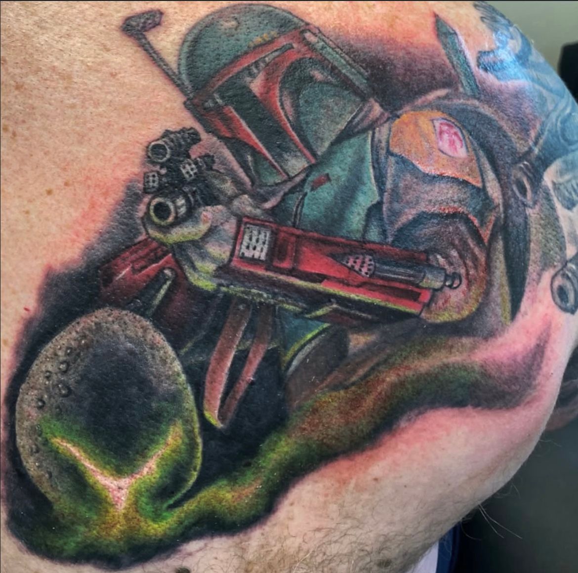Star Wars Tattoo by Steve Hayes at Black Gold Tattoo Co in Edmonton Alberta Canada