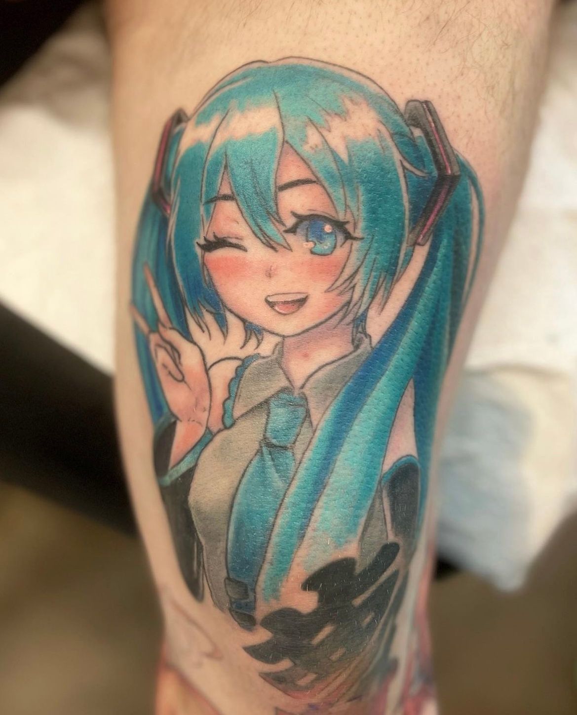 Miku Tattoo by Vanessa Spezowka at Crimson Empire Tattoo in Edmonton Alberta Canada
