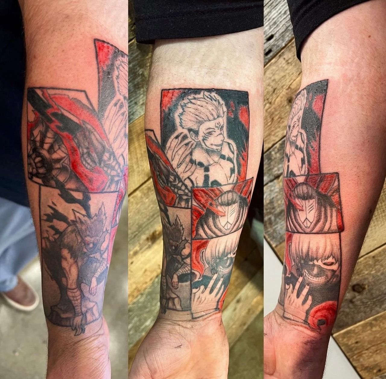 Manga Panel Tattoo by Vinny Nguyen at Crimson Empire Tattoo in Edmonton Alberta Canada