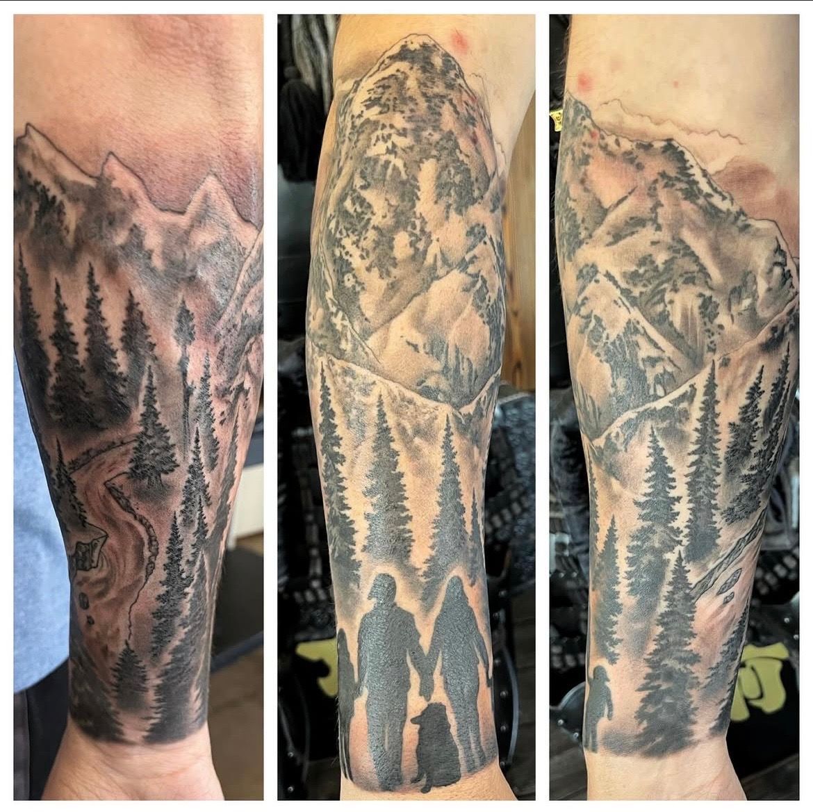Nature Scenery Tattoo by Chad Lavers at Crimson Empire Tattoo in Edmonton Alberta Canada