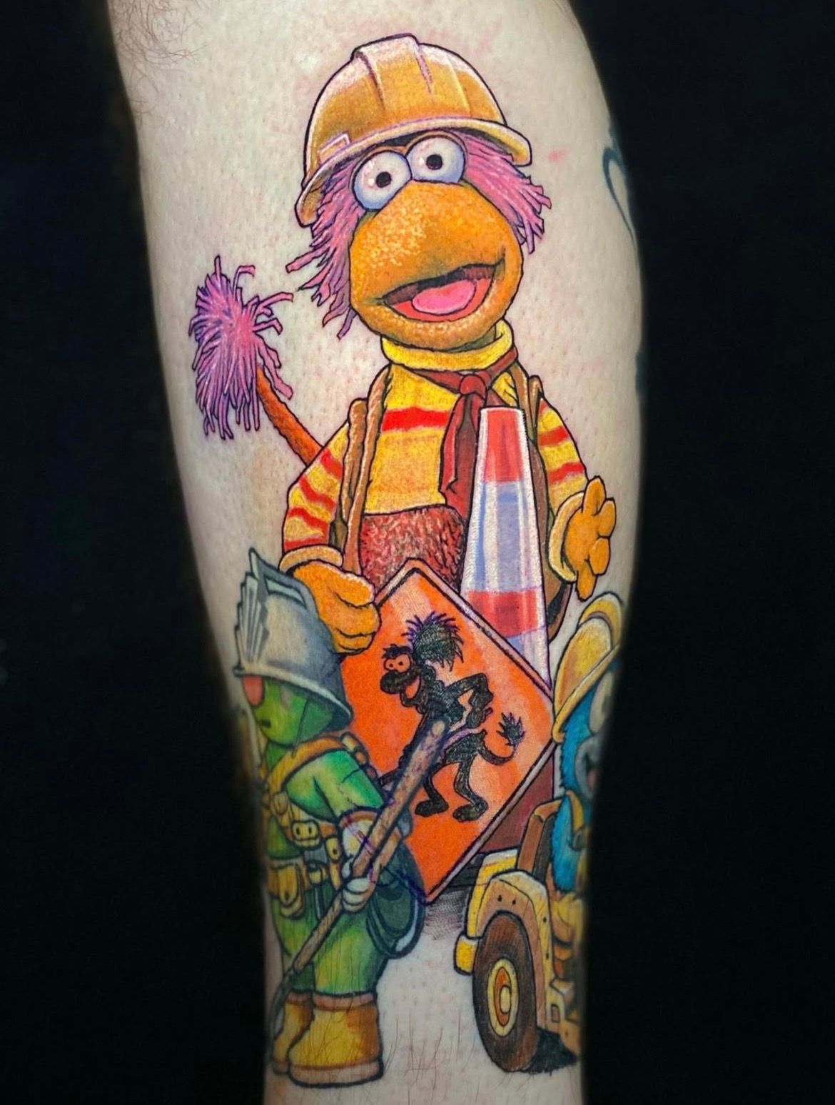 Fraggle Rock Tattoo by Chris Labrenz at Black Gold Tattoo Co in Edmonton Alberta Canada