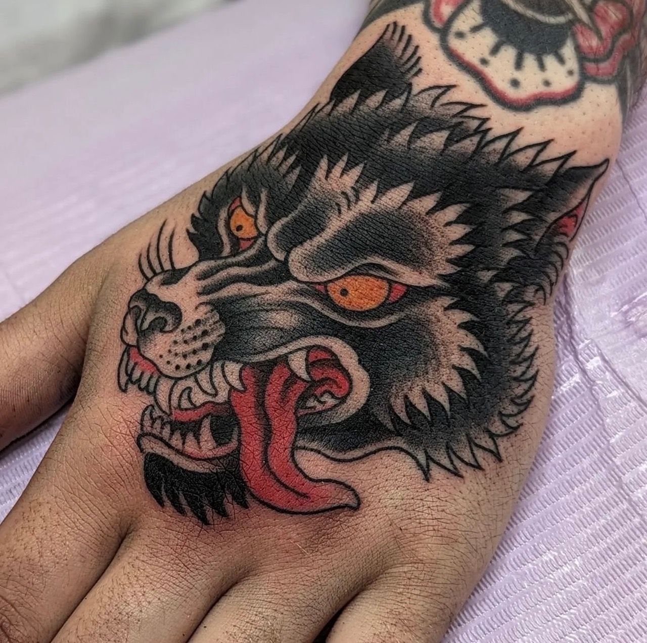 Wolf Tattoo by Chris Benson at Silver Ghost Tattoo in Edmonton Alberta Canada